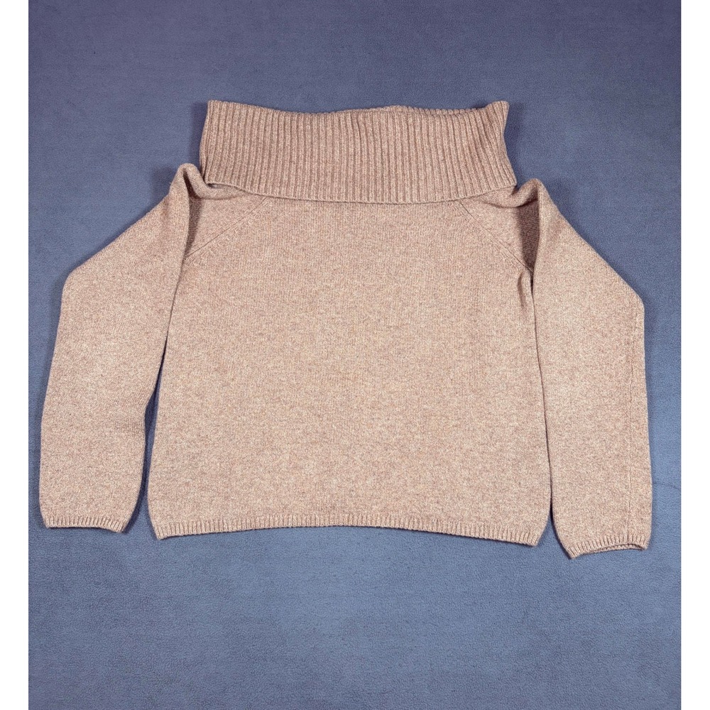 Old Navy Sweater Womens L Brown Off Shoulder Ribbed Knit Pullover